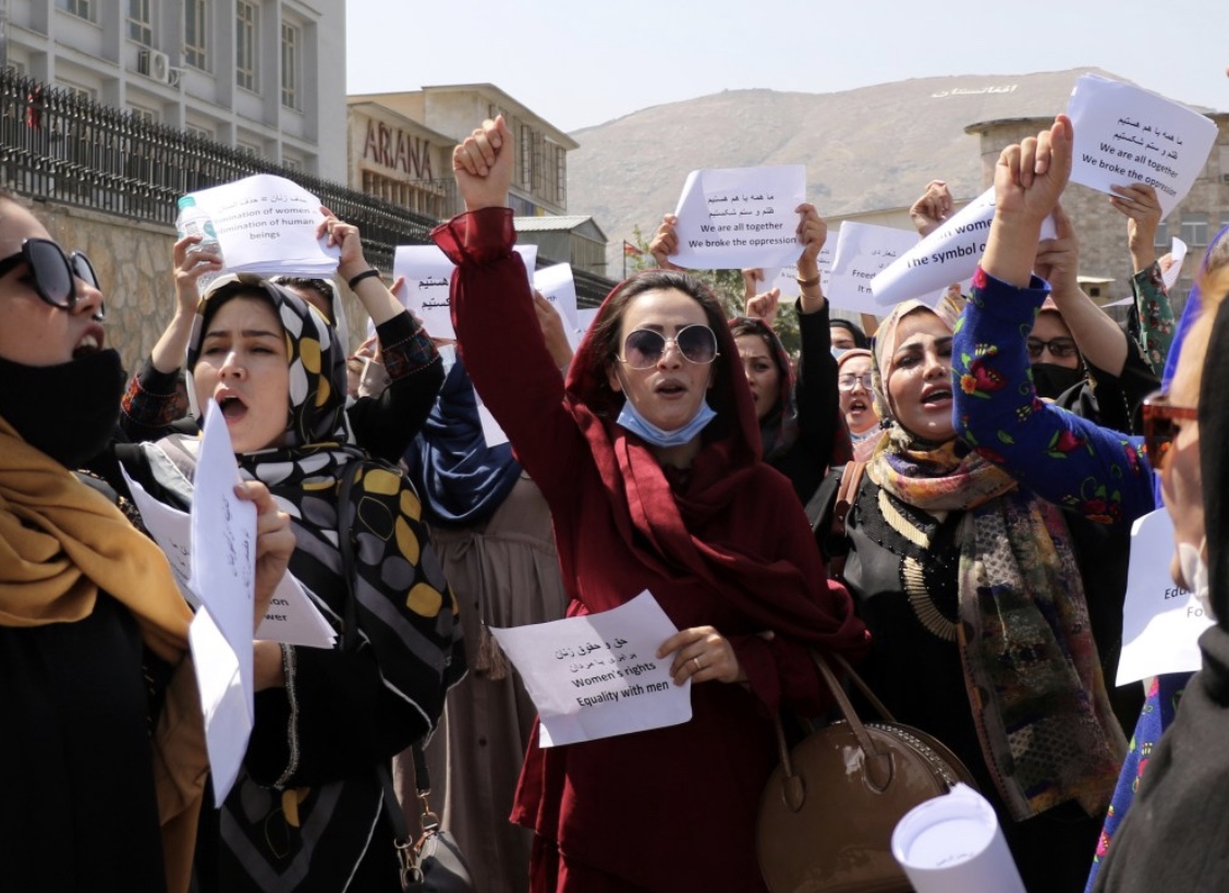 Afganistaani naised protestimas