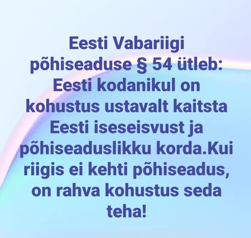 Eesti Vabariigi põhiseadus punkt 54