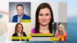 Halduskius pereõiguses Martin Tints, Katrin Paulus, Karin Tints, kohtunik Dina Tali.