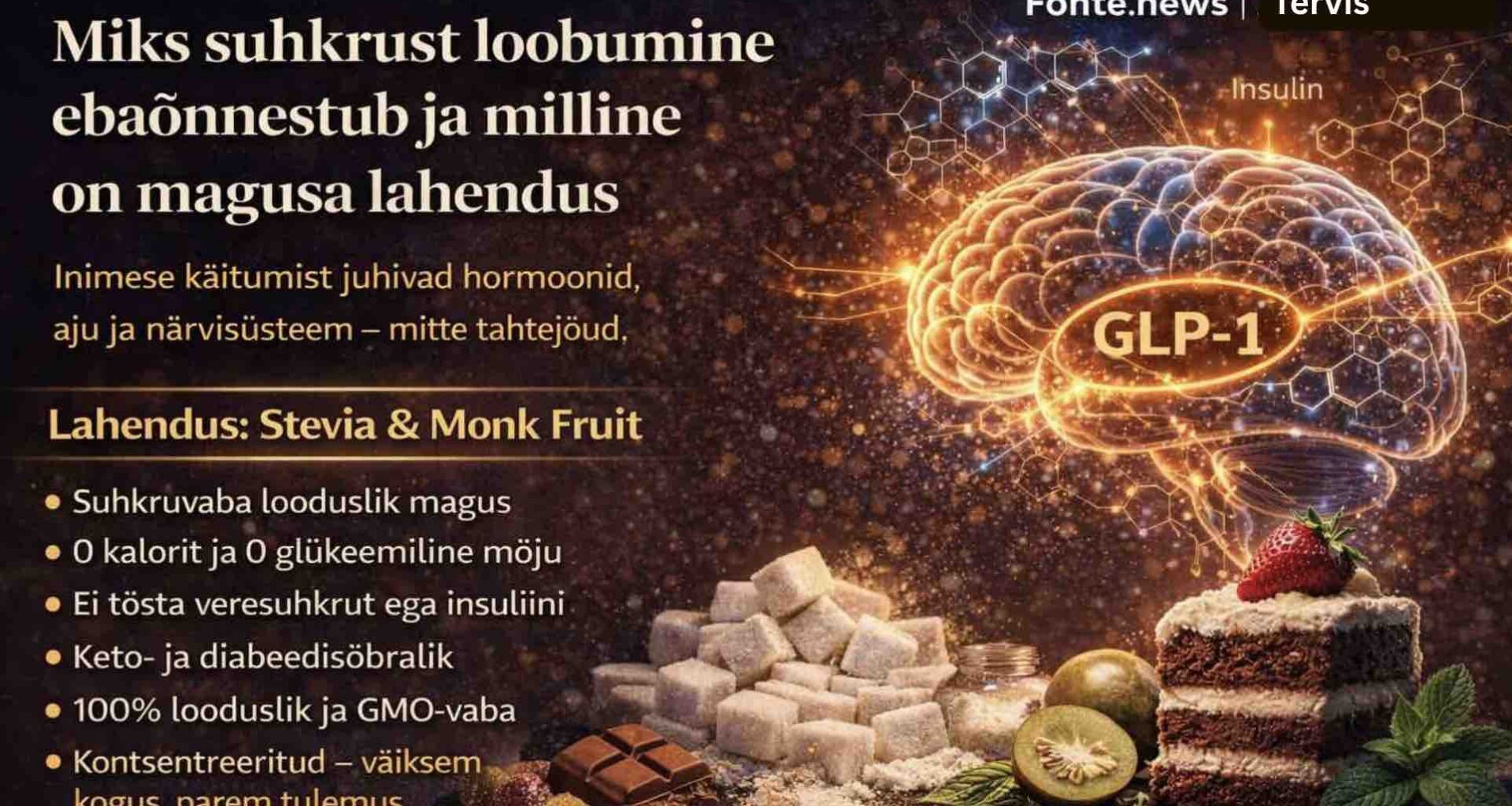 Miks suhkrust loobumine ebaõnnestub - milline on magusa lahendus