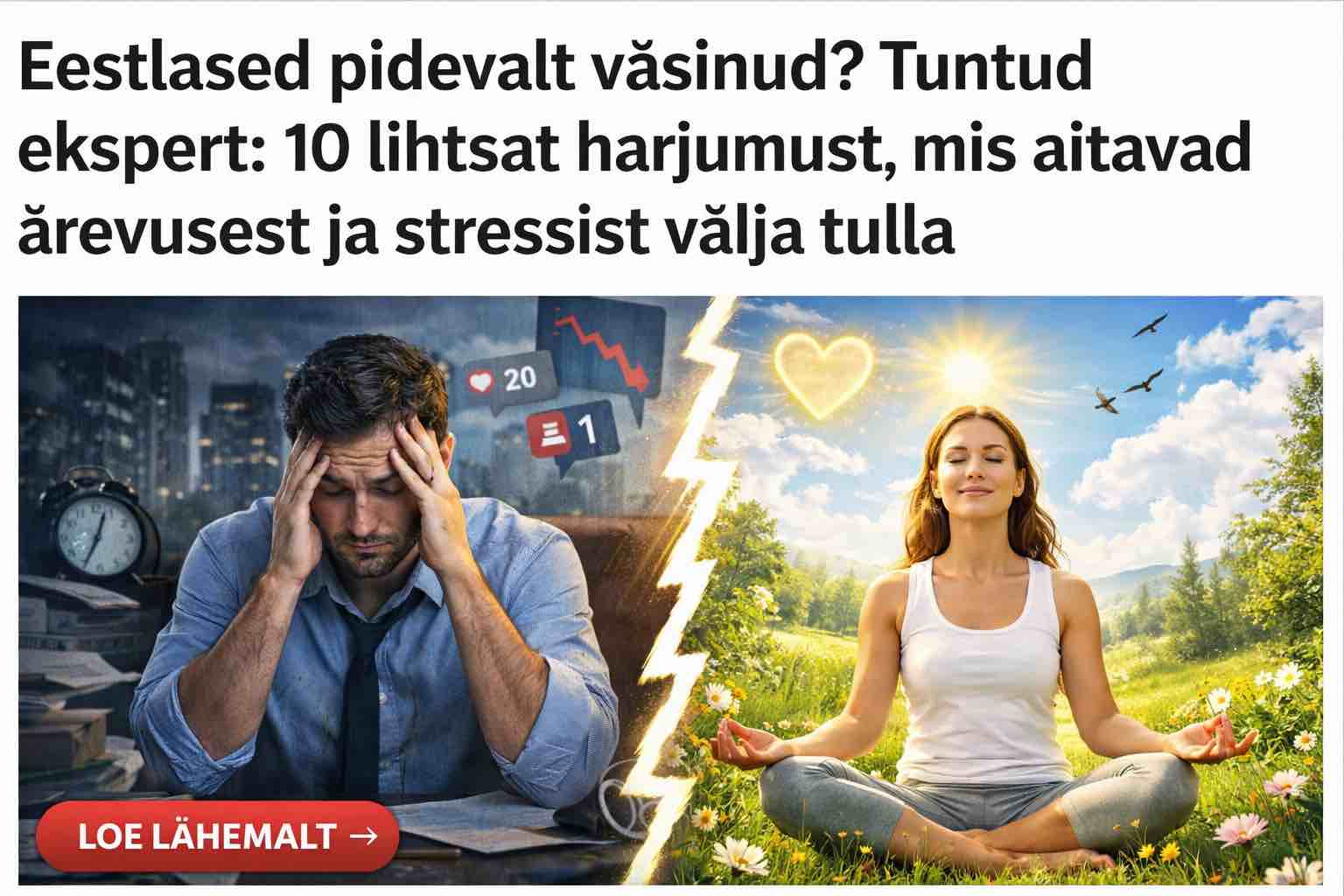 “Eksperdid üllatunud: 10 lihtsat harjumust, mis aitavad eestlastel väsimusest ja ärevusest välja tulla – enamik ei tee neist ühtegi”