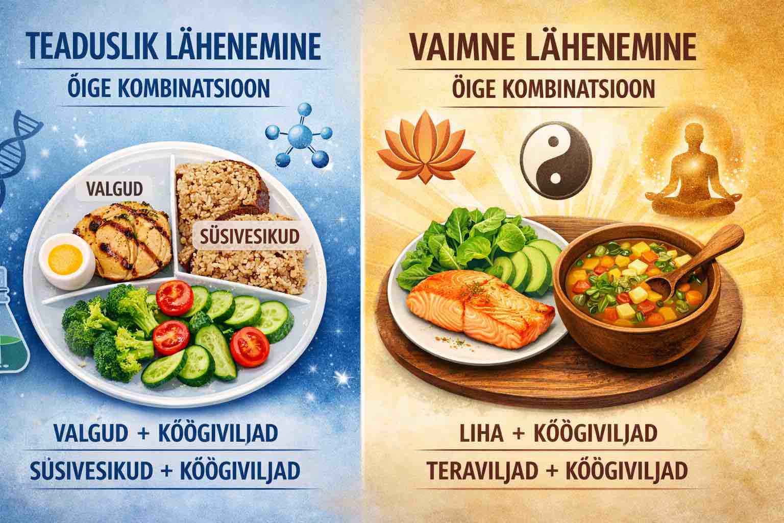 Tervislik toitumine: “õiged kombinatsioonid” teaduse ja vaimsete soovituste järgi. Veiko Huuse teadmiste järgi.