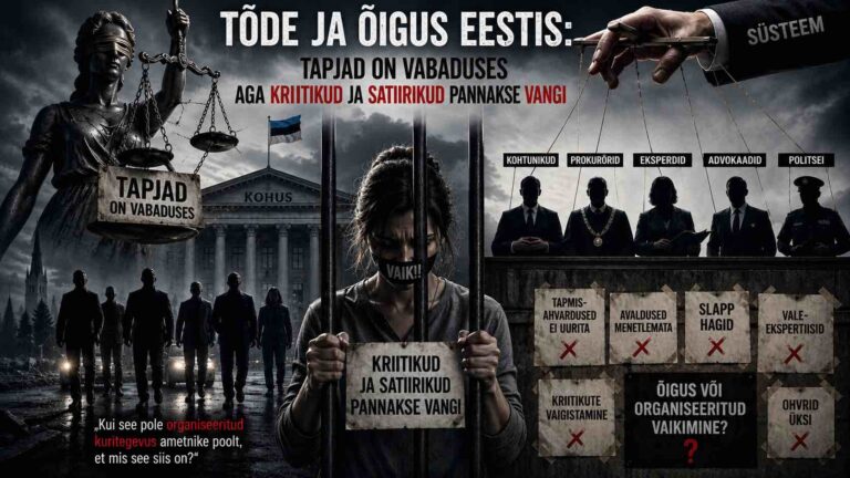 Tõde ja Õigus Eestis- tapjad on vabaduses, aga kriitikud ja satiirikud pannakse vangi - Veiko Huuse - Fonte.News - uuriv lugu