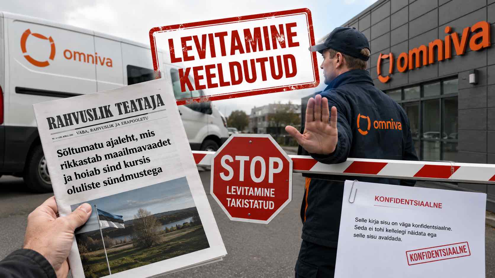 Rahvuslik Teataja toimetuse pressiteade - Omniva keeldub ajalehe kojukandest - Jaan Hatto