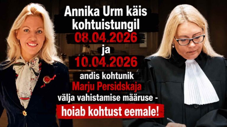 Kas kohtunik Marju Persidskaja korraldab Eestis Holokausti?
