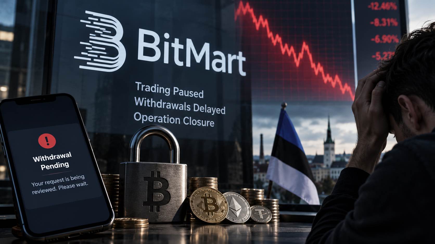 Krüptohiiglane BitMart vajub kriisi: eestlaste raha on lukus, tegelik puudujääk teadmata