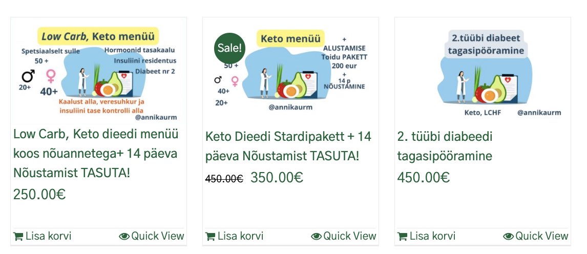 Low Carb, Keto dieedi menüü koos nõuannetega, 14 päeva Nõustamist TASUTA Annika Urm poolt