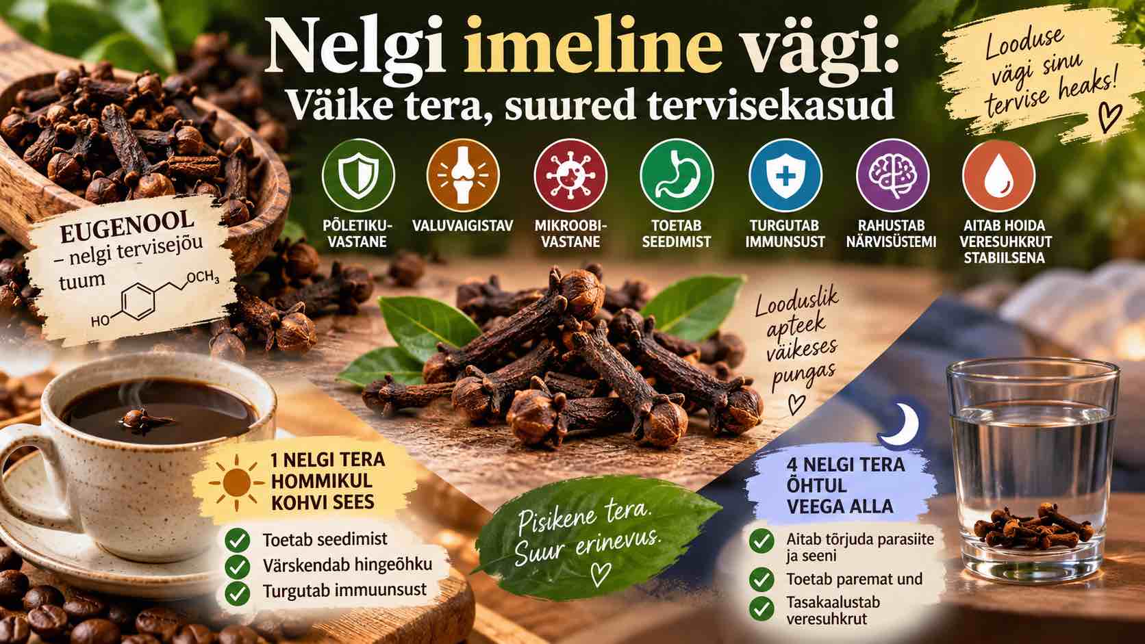 Nelk: Väike tera, suured tervisekasud