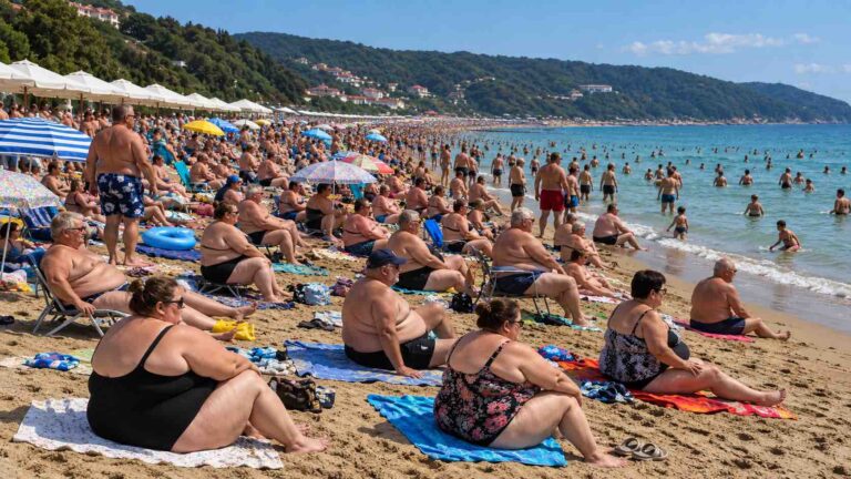The result of recommendations from doctors, the Health Board, the National Institute for Health Development, and the WHO - you no longer see slim, healthy people on the beach