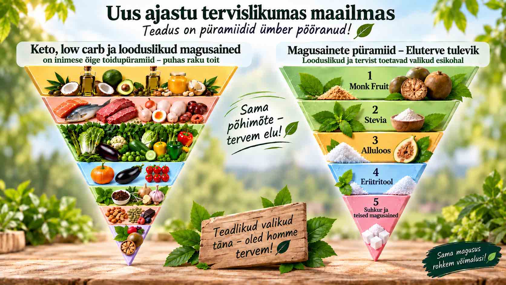Uus ajastu toitumises: Monk Fruit ja stevia tõukavad suhkru troonilt ning teadus toetab low carb keto toitumist