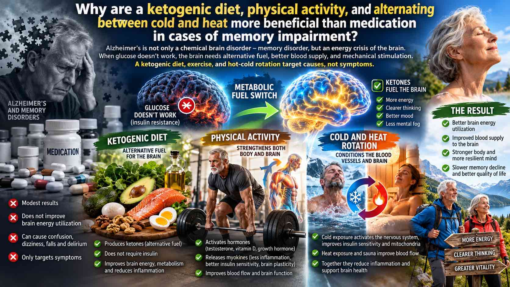 Why are a ketogenic diet, physical activity, and alternating between cold and heat more beneficial than medication in cases of memory impairment-Annika Urm